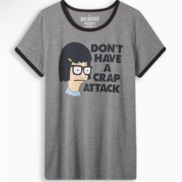 torrid Tops - Bob's Burgers Classic Fit Cotton Crew Neck Ringer Tee, 2X